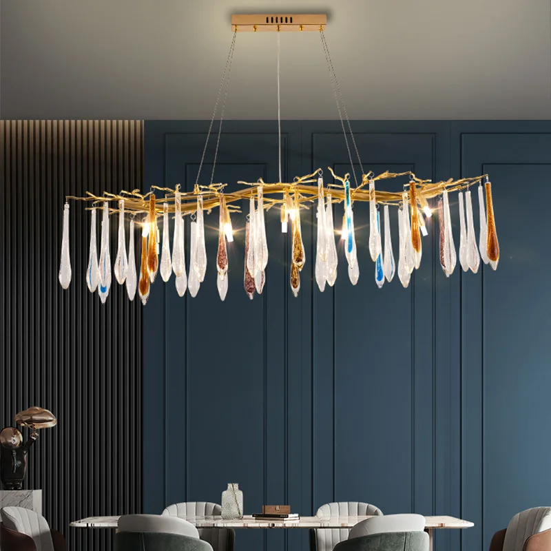 

Nordic Luxury Gold Led Chandelier Modern Tree Branch Aluminum Pendant Light Living Room Bedroom Restaurant Hotel Decor Fixtures