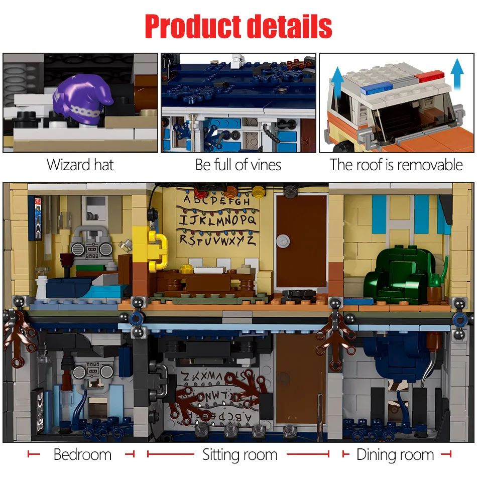 Movies Strange Stories The Upside Down Model 75810 Building Blocks Adults Bricks Children Toys Birthday Christmas Gifts