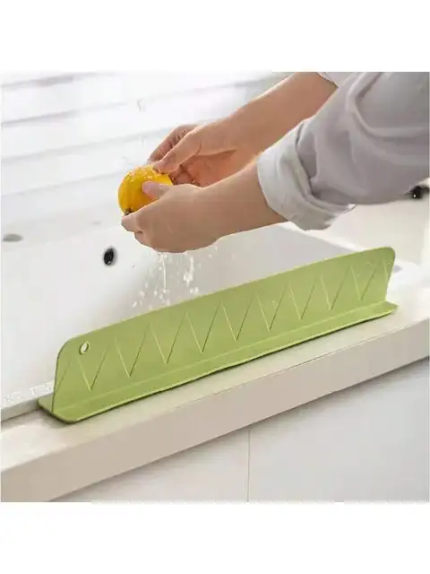 1pc extended sink water stop strip, silicone suction cup, water blocking plate, bathroom sink, splash proof device 2