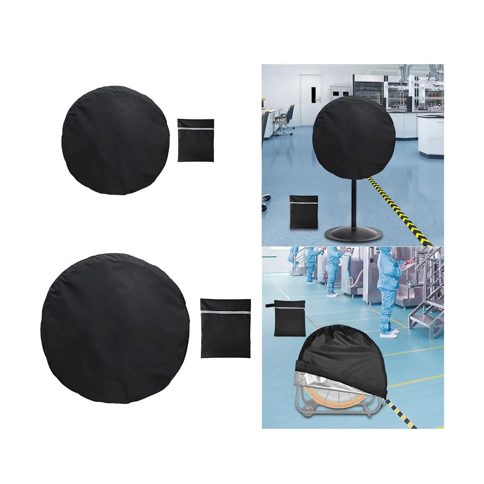Industrial Fan Cover Heavy Duty Washable Outdoor Floor Fan Cover Blower Dustproof for Factory Warehouse Round