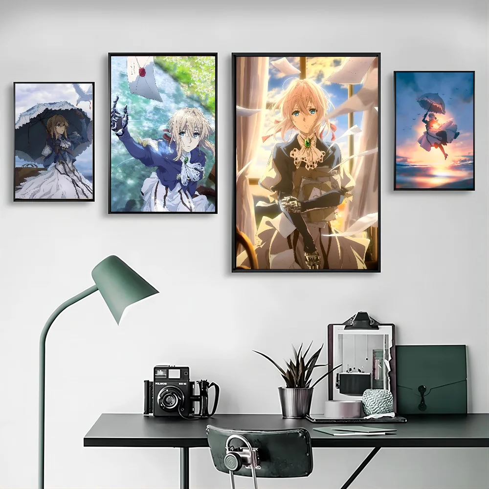 1PC Violet Evergarden Poster Paper Print Home Living Room Bedroom Entrance Bar Restaurant Cafe Art Painting Decoration