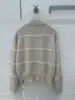 2120601925-1207 Women's knitted alpaca wool zipper cardigan jacket with medium high collar, elegant and comfortable 2