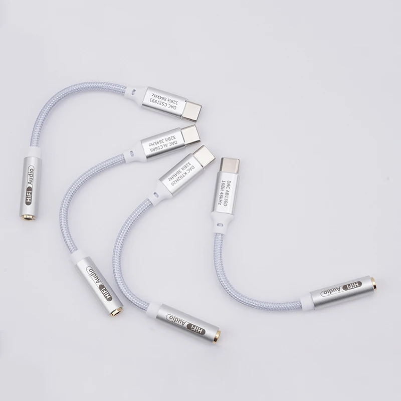 타입 C - 3.5mm HiFi DAC 헤드폰 앰프 CX31993 칩 USB C 오디오 디코더 AMP 어댑터 DAC 앰프 (아이폰 16/안드로이드용)