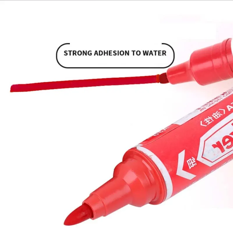 3pcs Waterproof Permanent Marker Pens Two Nibs Oil Ink No Fade Signature Pen for Paper Metal Glass Marking