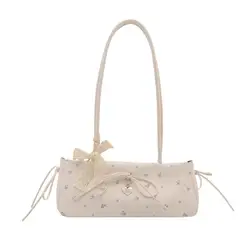 Spring Summer Printed Versatile Fashion Handbag (White)