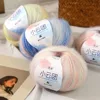 50g Multicolor Gradient Mohair Yarn Segment Dyed Wool Blended Thread DIY Crochet Hand Knitting Soft Warm Baby Wool Yarn Sweater 3