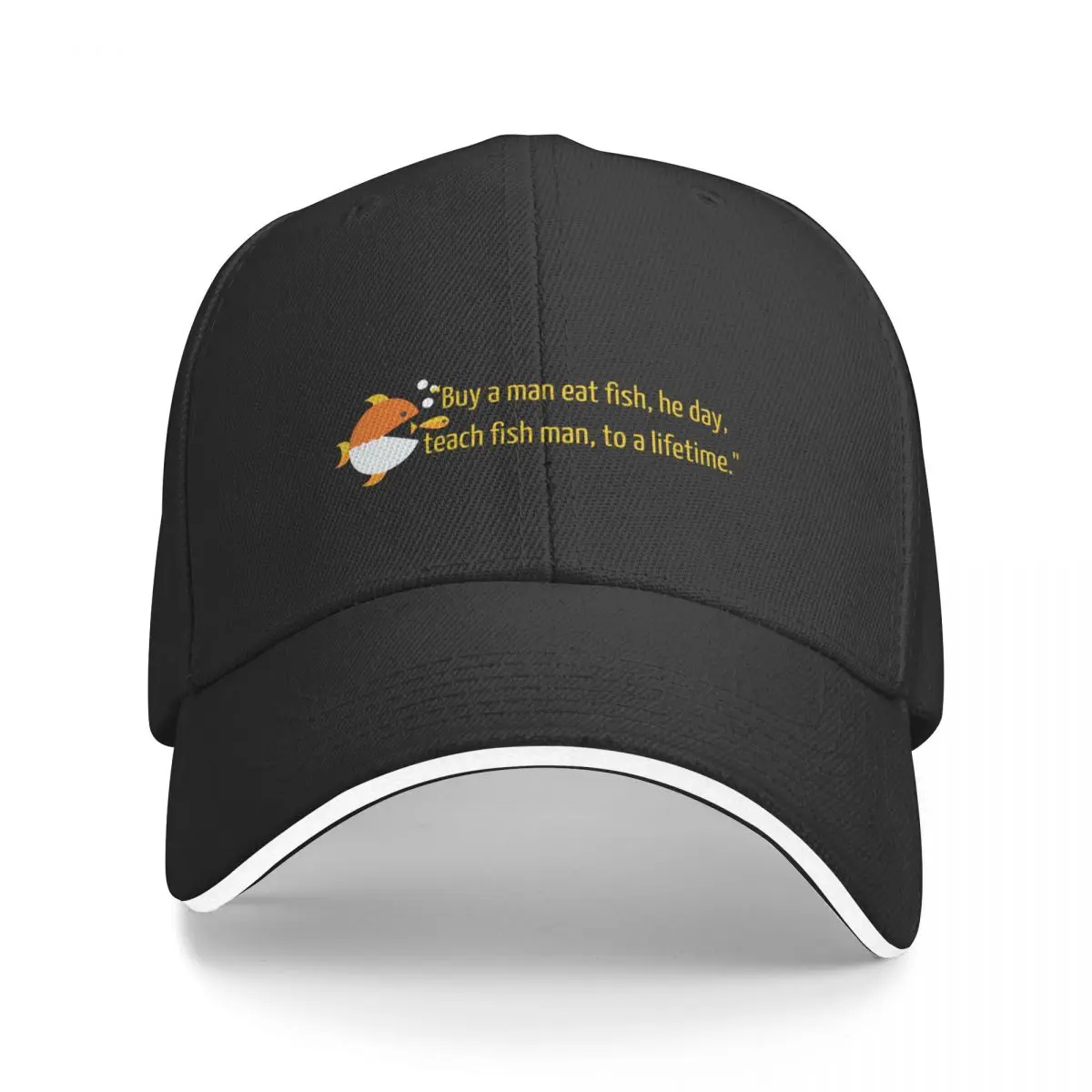 

,“Buy a man eat fish, he day, teach fish man, to a lifetime. Baseball Cap Horse Hat dad hat Boy Women's