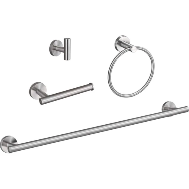 Silver Bathroom Hardware Sets Wall Mounted Stainles Steel Sus304 Gold satin