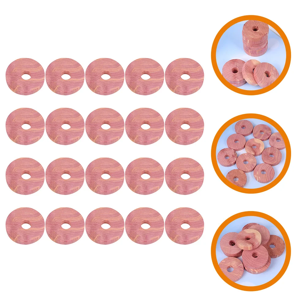 

20 Pcs Wafer Wooden Natural Aromatic Cedar Blocks Moth-proof Wardrobe Discs 20pc Home Decor Scent Bug for