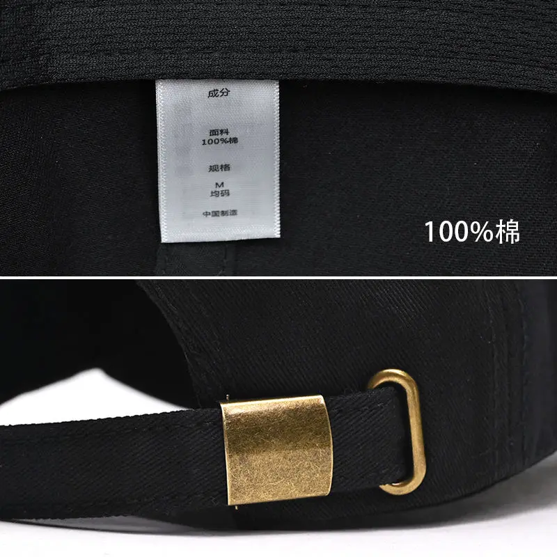 New Fall/Winter pure cotton black labeled duck cap, head girt, outdoor casual all-in-one hardtop baseball cap