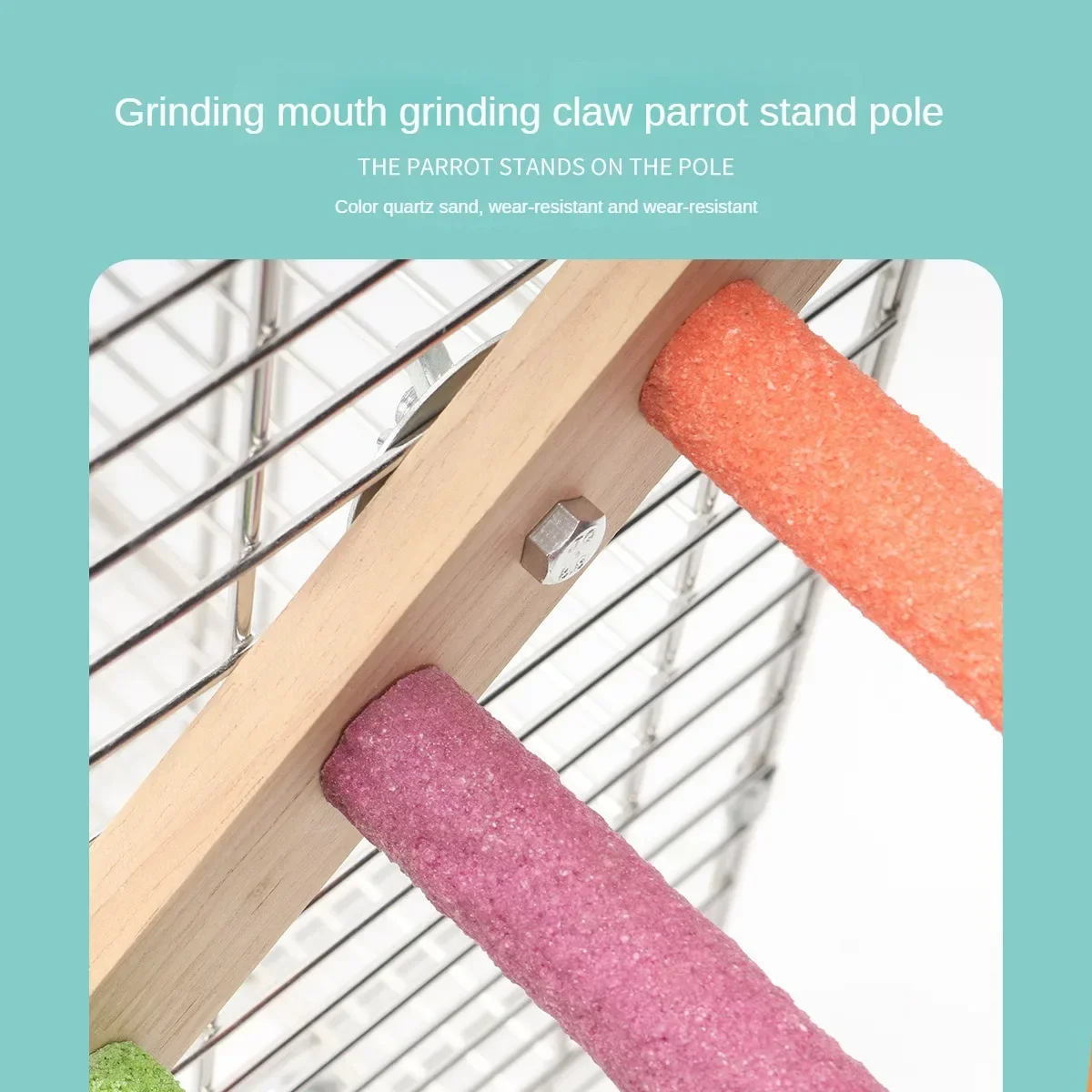 Wood Ladder 4/6 Steps Pet Interactive Bird Parrot Toy for Hamster Cage Funny Grinding Stick Climbing