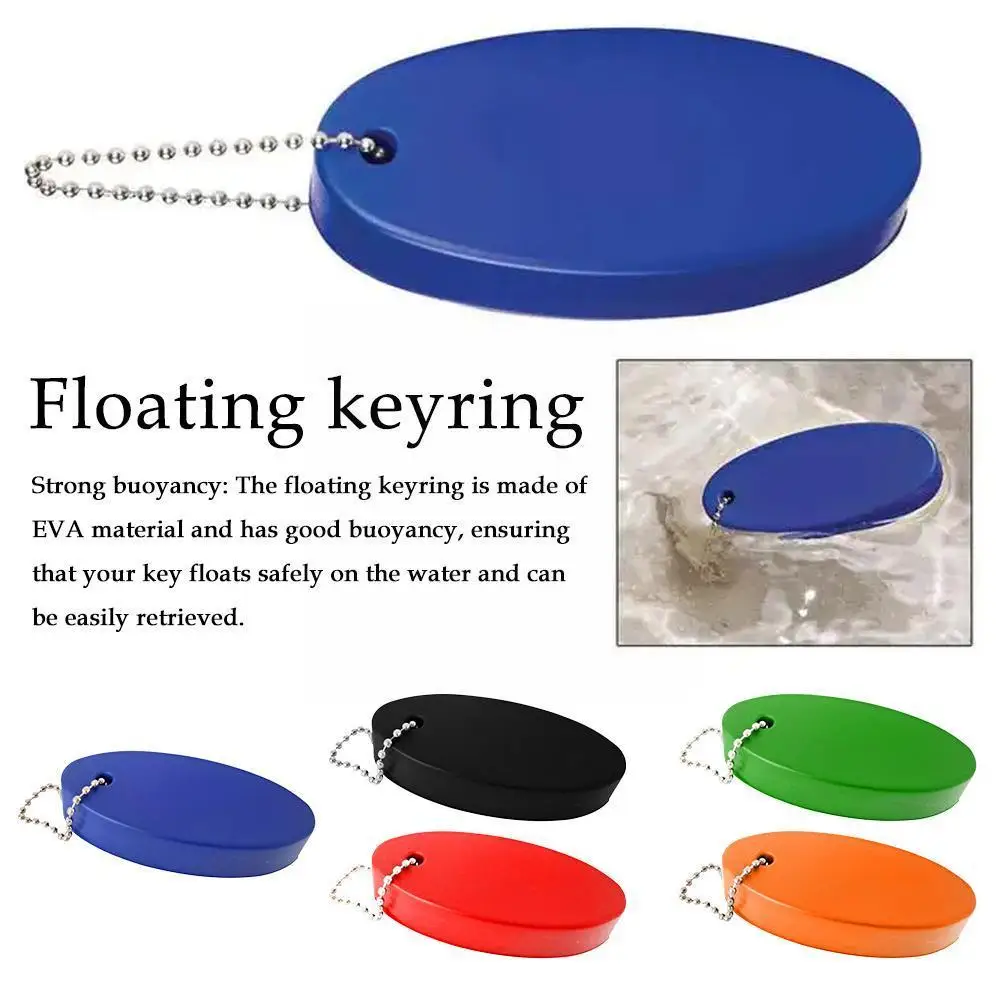 

5 Color Foam Floating Buoyant Keychain For Water Sports Marine Boat Swimming Oval Keyring Key Kayak Canoe Rafting Surf Acce O1V3