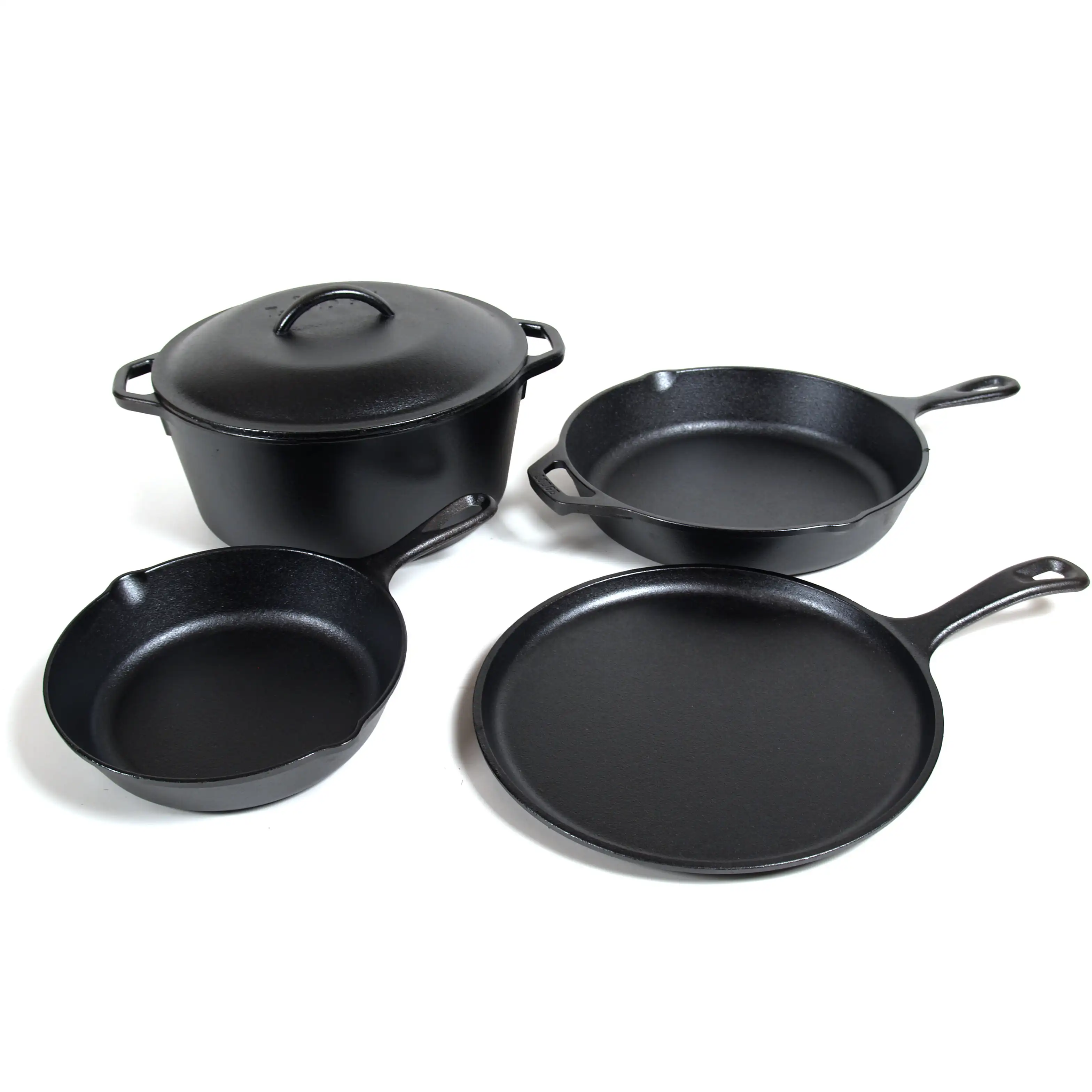 Lodge Cast Iron Seasoned 5-Piece Set with Skillet, Griddle & Dutch