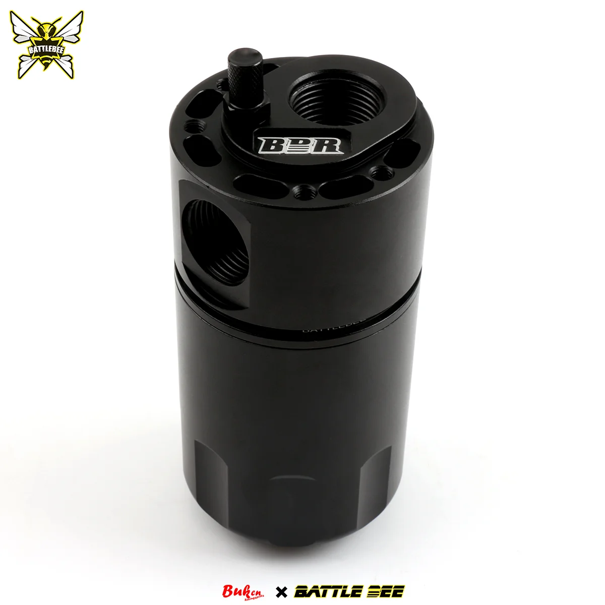 혼다 시빅 타입 R FK8 FL5 알루미늄 오일 캐치 캔 탱크 브래킷 포함 광택 배플리스 리저버 필터 포함 블랙