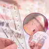 Good Fake Nail Ruler  High Precise Lightweight Faux Nail Ruler  All-Purpose Clear Ruler Fake Nails Measuring Tools 5