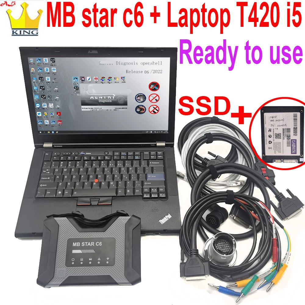 car battery drain tester Upgrade MB star c6 sd connect DOIP VCI M6 Multiplexer with software SSD C4 C5 Diagnosis WIFI with laptop T420 i5 diagnostic tool car battery tester Diagnostic Tools