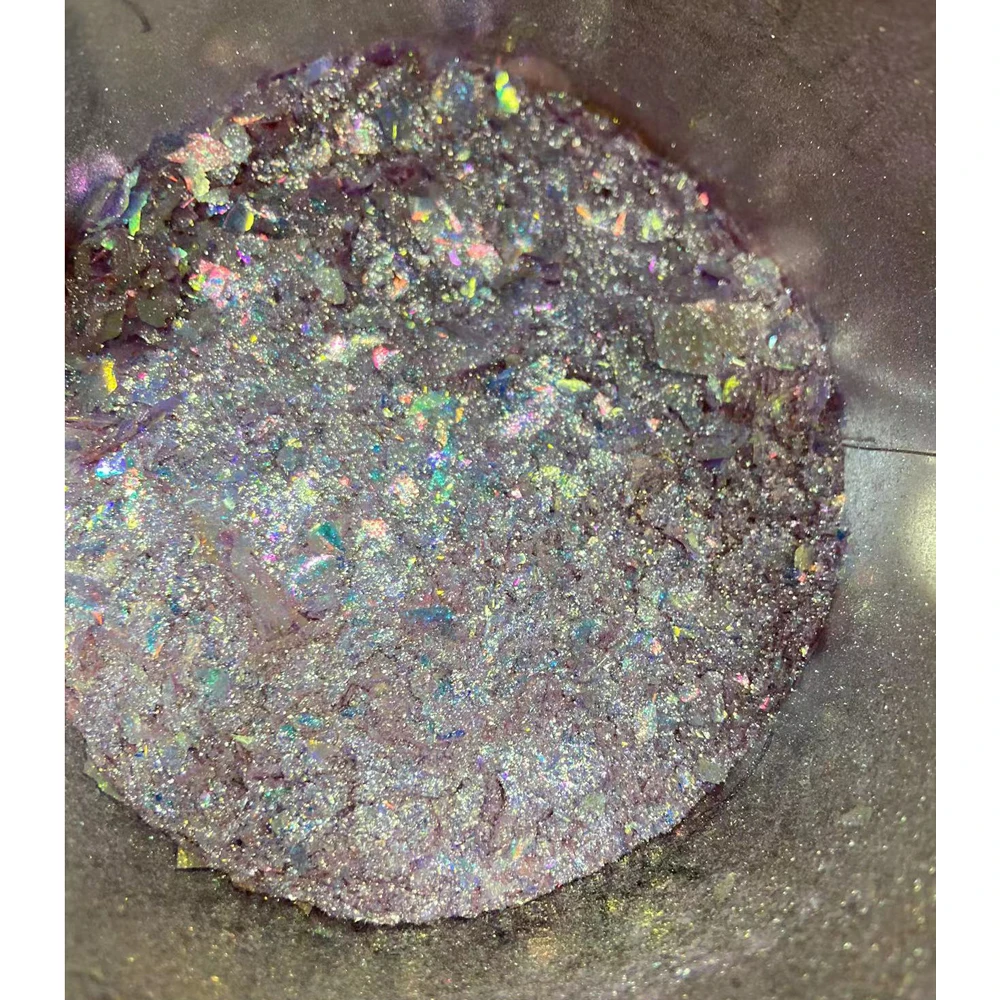 Cosmetics Crystal Fire Pink Aurora Opal Powder Chameleon Glitter Flakes nail powder nail glitter nail pigment nail decoration nail decorations nail flakes mica powder nail powder set fluorescent pigment luminous pigment For Eyeshadow Nail Art Resin Crafts Manicure Paillettes