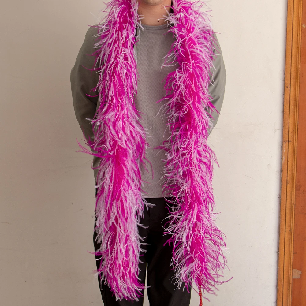 Large Customized Pink Ostrich Feathers Boa 10-18cm Ostrich Plume feather  Shawl Scarf 2Meter for Photo Stage Show Props - AliExpress