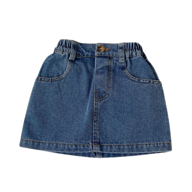 

1-6T Kids Denim Skirt for Girls All-match Elastic Waits Short Mini Skirt for Children Girls Cowboy Skirts for Baby Girl Outfit