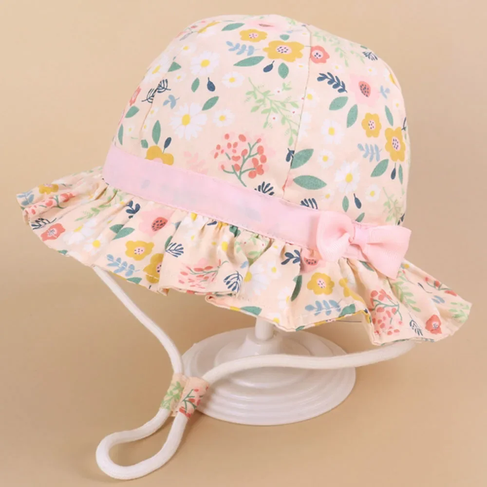 Panama Summer Beach Sun Cap for Kids - Cotton Bucket Hat for Toddlers
