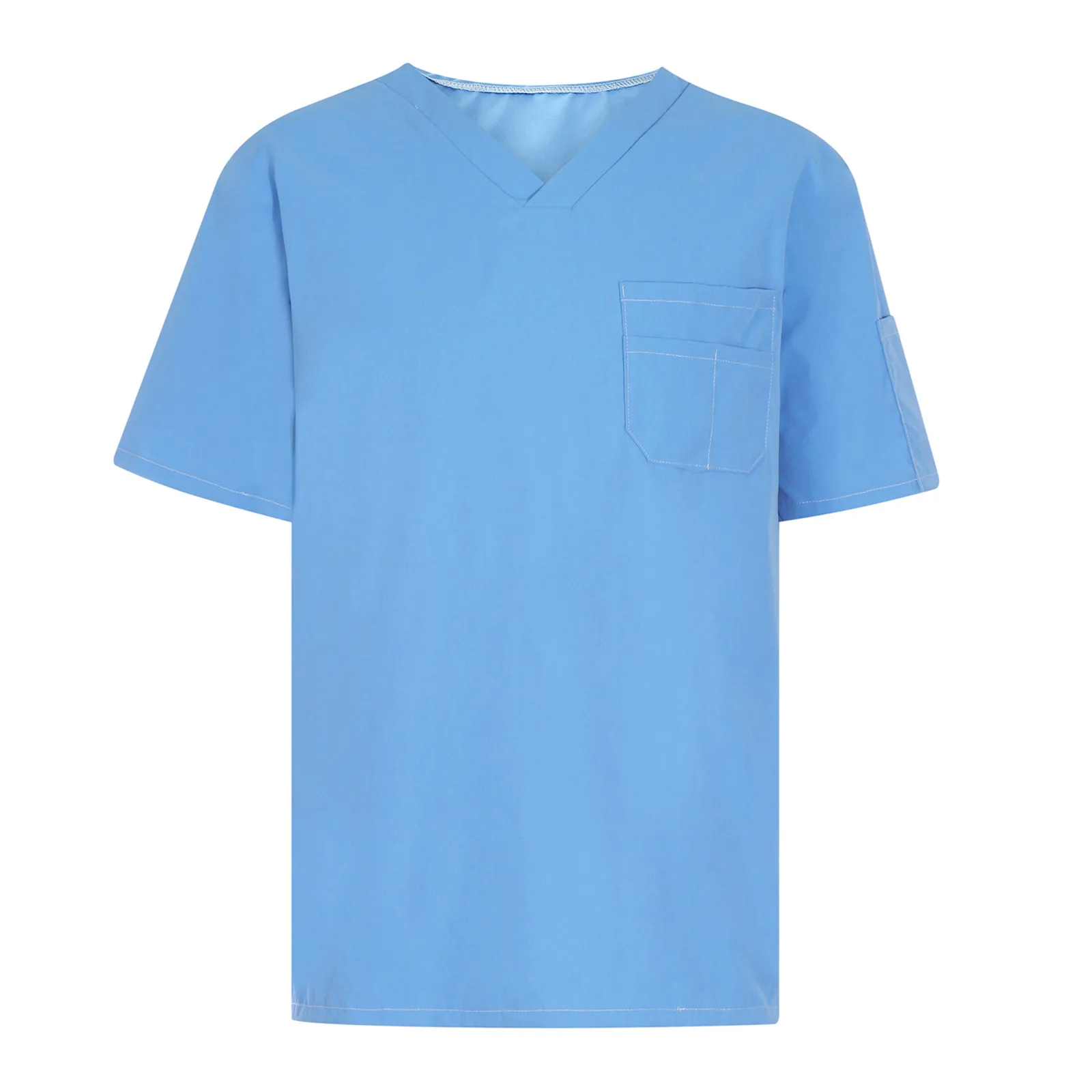 Nurse Uniform Men Scrubs Blouse Short Sleeve Pockets Workers T Shirts Medical Nursing Uniform Accessories