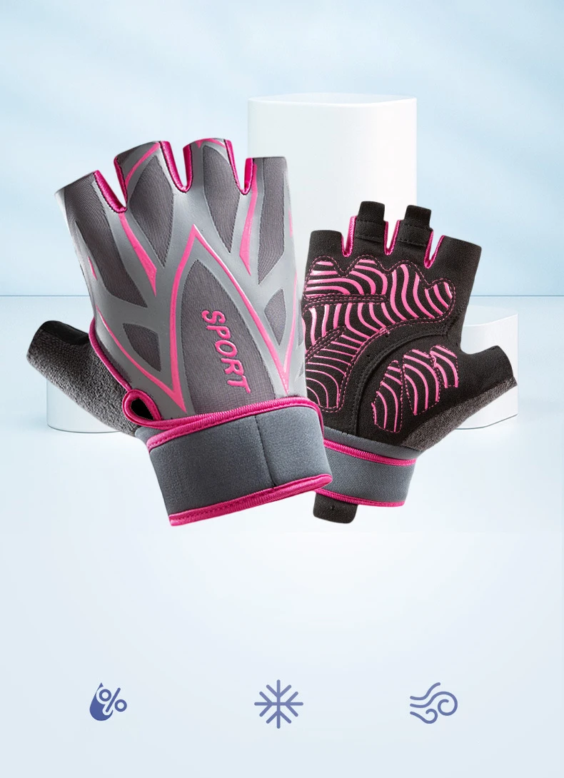 Fitness-Handschuhe Gym-Radfahrhandschuhe Sommer Herren Damen Handgelenkstütze Hantelhandschuhe Gewichtheben Rutschfeste Atmungsaktive Trainingshandschuhe – Detail 1