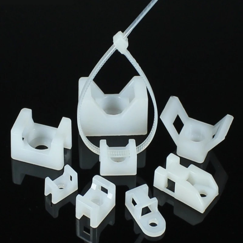 Strap Saddle Mount Plastic Base Wire Clamp For Installation