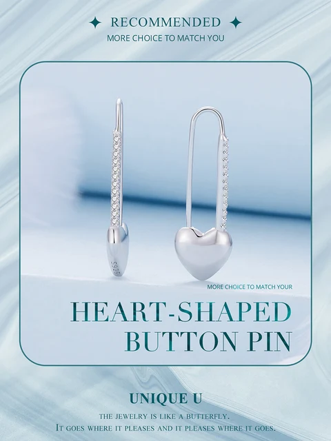 Produktbild von Herz Ohrstecker Aus 925 Sterlingsilber – Mit Kristallstein, Für Frauen & Mädchen