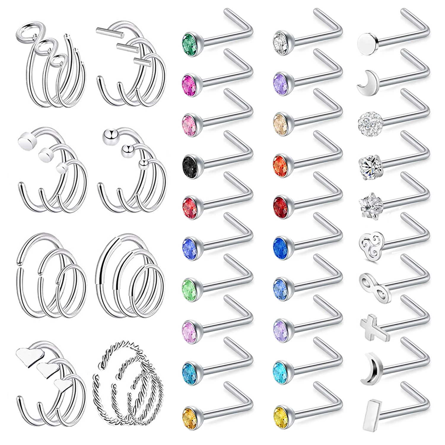 Stainless Steel Jewelry Set Stainless Steel Nose Ring Piercing