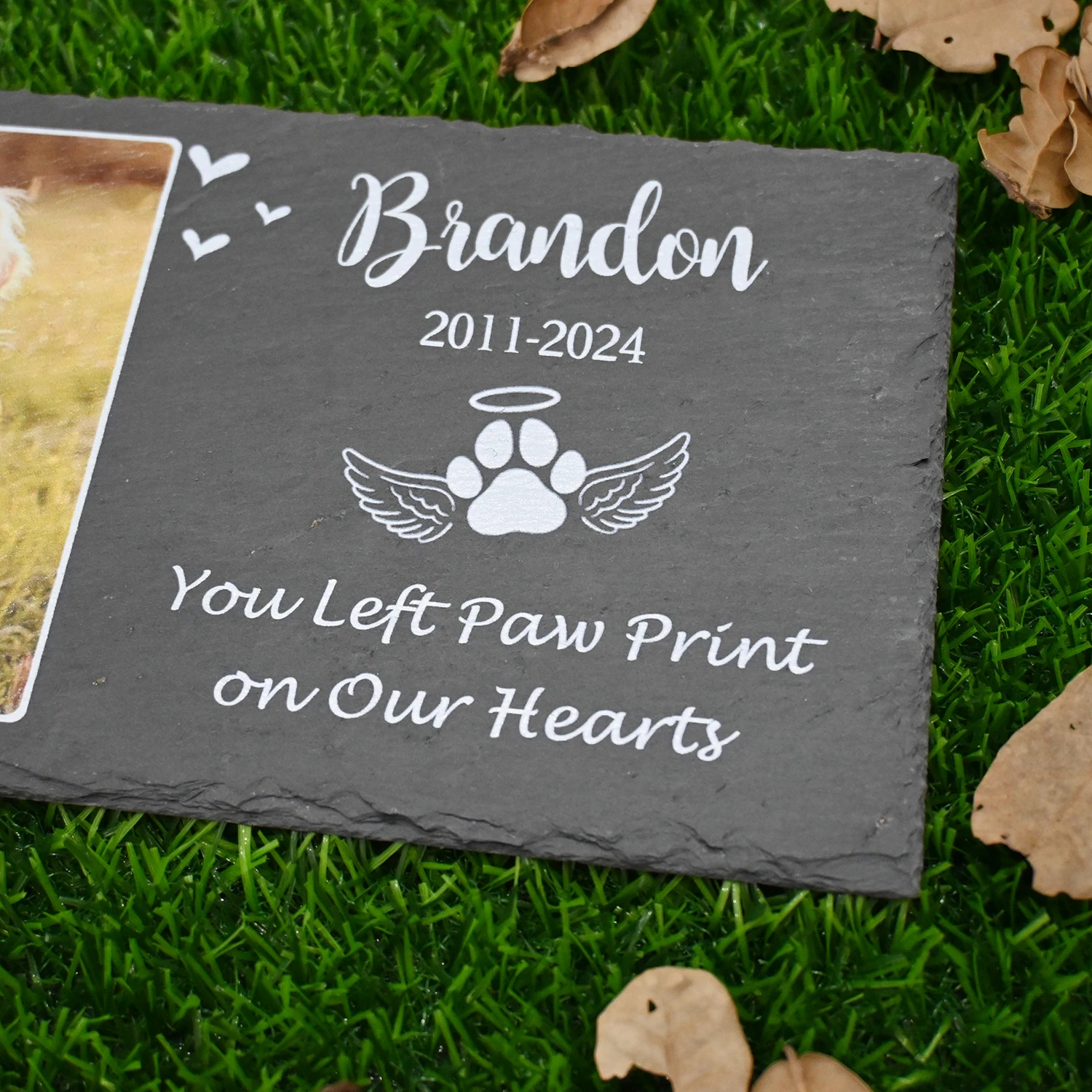 Pet Memorial Stones Personalized Pet Memorial Stone Large Memorial Garden Stone Printed with Photo Pet Loss Gifts Dog Cat Gift