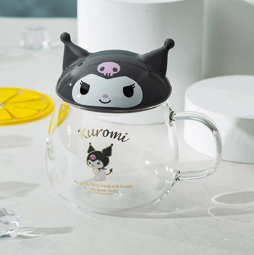 450ml Kawaii Creative Glass Cup With Lid Fashion Simple Sanrio My Melody  Cinnamorroll Cartoon Women Coffee Cup Straw Water Cup - Animation  Derivatives/peripheral Products - AliExpress