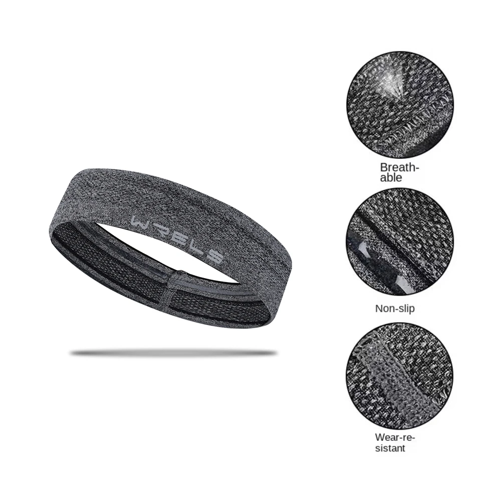 Sports Headband Elastic Sweat Absorption Quick Dry Anti-slip for Yoga Running