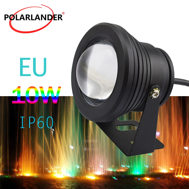 

2pcs 7 Colors Car Light IP68 Waterproof 10W RGB LED Underwater Spot Light EU