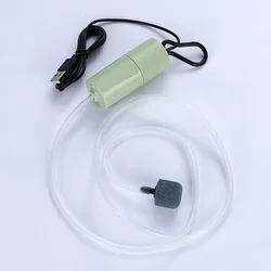 Compact USB Rechargeable Oxygen Pump for Aquariums and Fish Farms (G613D green)