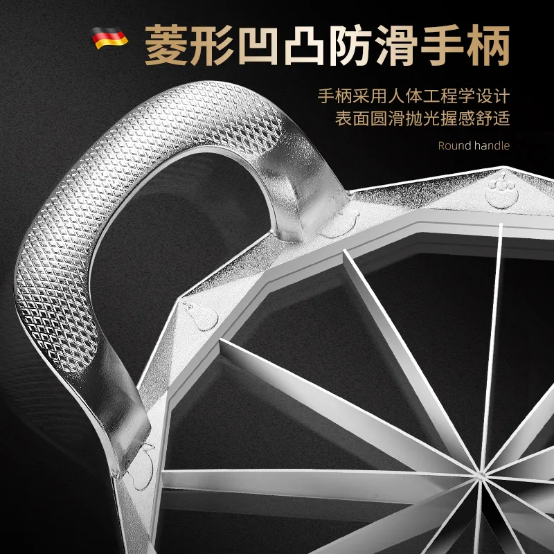 High-quality 304 stainless steel watermelon slicing artifact inner diameter 24cmlarge Hami melon slicing household fruit divider