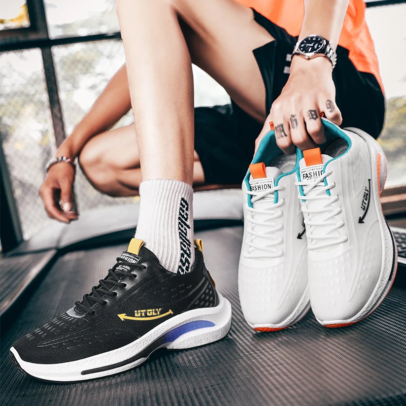 

Damyuan Men sneakers Lightweight Cushioning Outdoor Running Jogging Shoes Breathable Fashion Design Vulcanized Shoes Plus Size