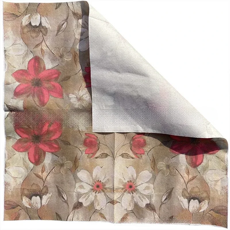 20pcs/Pac 33*33c 2Ply Colourful Printed Napkins Flower and Grass Facial Tissue Party Tissue Wine Glass Flower Paper Placemats