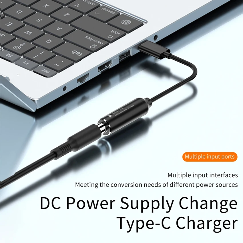 USB C 남성에서 DC 전원 여성 변환기 65W 타입-C 노트북 DC 어댑터 케이블 PD 고속 충전 케이블 레노버 ASUS 화웨이 삼성용