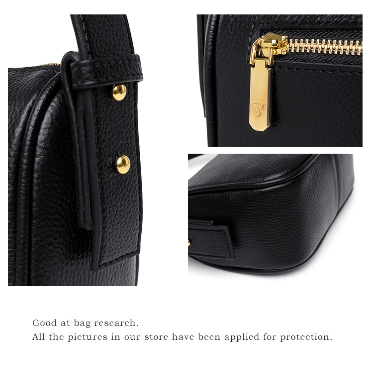 100% Genuine Leather Material Women Bag High Quality Soft Shoulder Bag For Women Fashion Luxury Portable Mini Messenger Bag