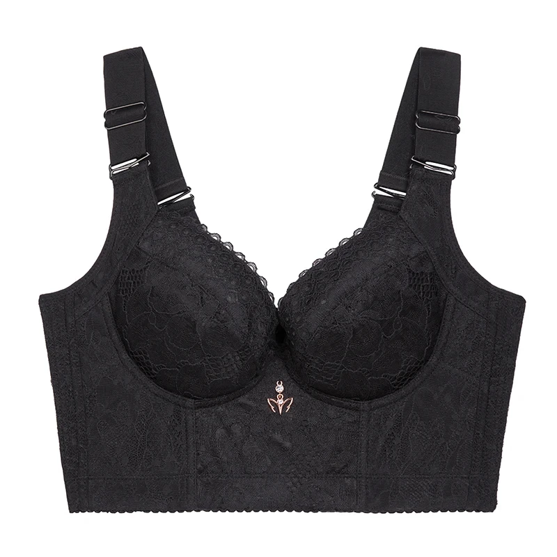 Lace Long Line Bras for Women Wire Free Lingerie Sexy Plus Size Underwear adjustable Brassiere 75 80 85 90 95 100 105 110 C D E