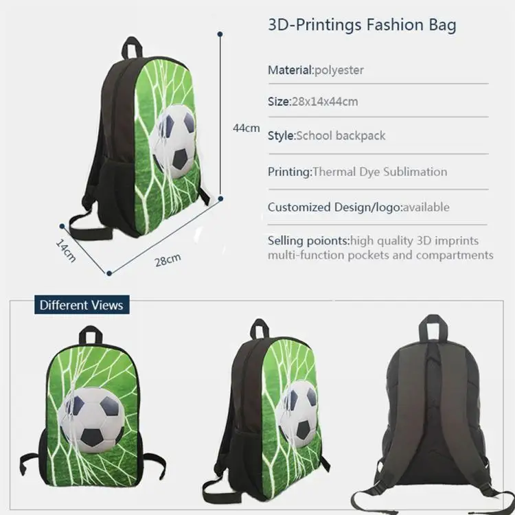 Gato 3D Ortopedia Adolescente Meninas Mochila Crianças