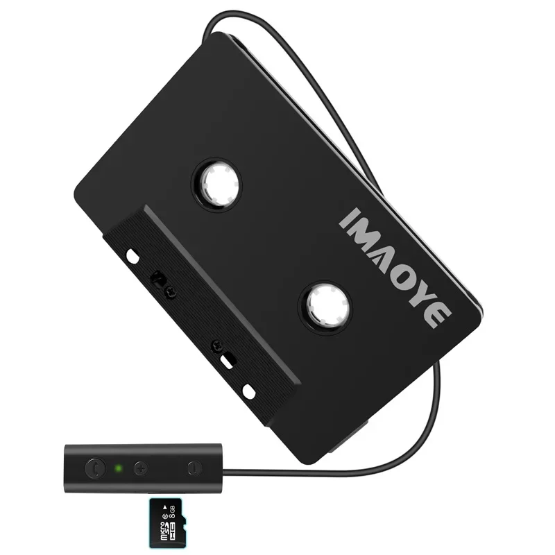 Bluetooth 5.1 Car Audio Stereo Cassette Vehicle Tape Converter Cassette Work While Charging Support TF Card