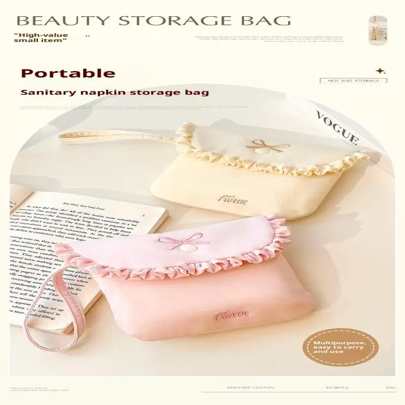 Portable Mini Sanitary Napkin Storage Bag Discreet Menstruation Towel Pouch Student Travel Monthly Period Essentials Organizer