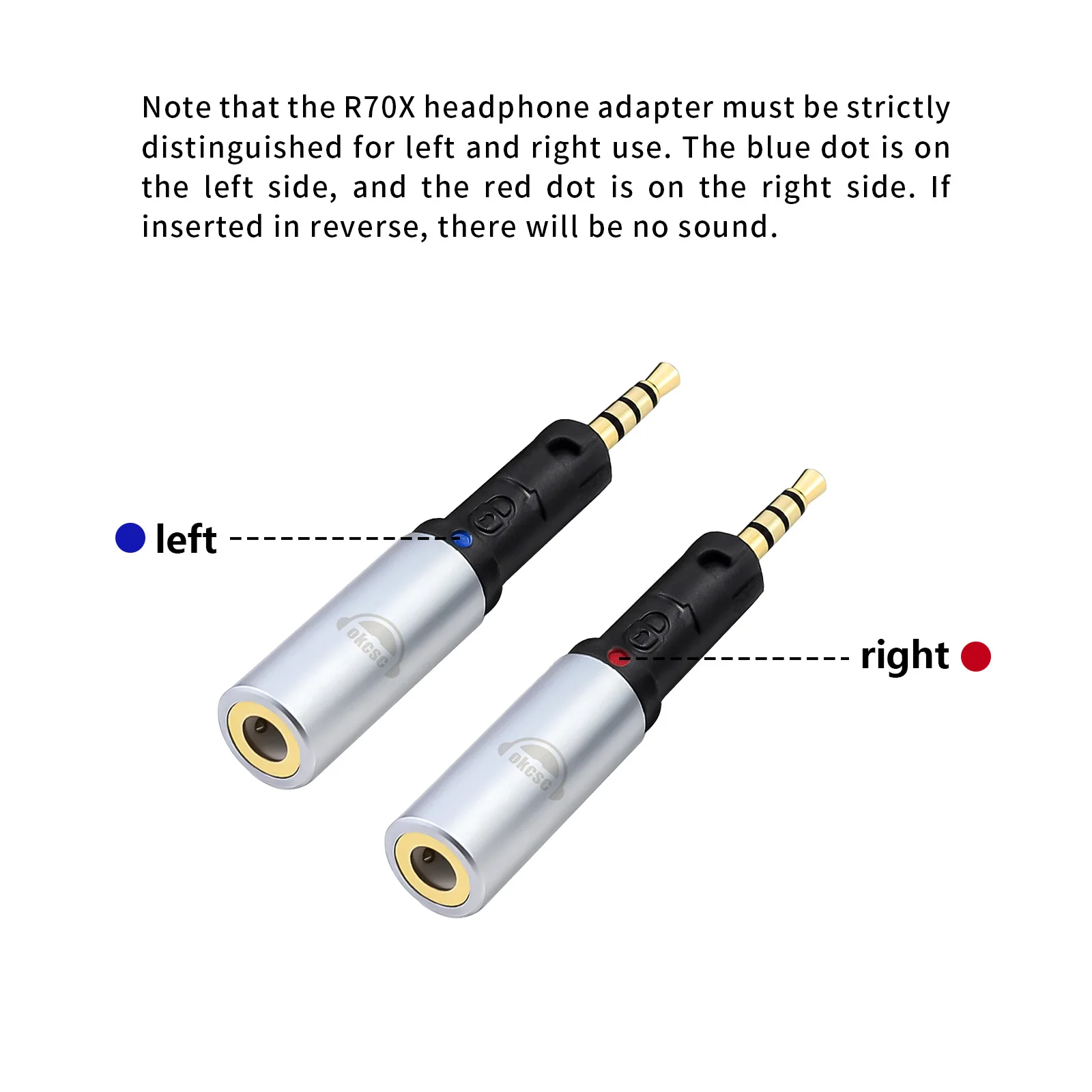 Beufee Adattatore da 2,5 Mm a 3,5 Mm, Convertitore Adattatore Audio Per Cuffie Adattatore Jack Per Cuffie Per Audio Technica ATH-M70X M40X M50X M60X