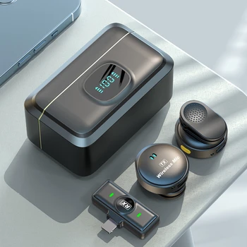 NUOVO Microfono Lavalier Wireless 2.4GHz - Design a Suzione Magnetica con Custodia di Ricarica Mini Portatile per Registrazione Video Vlog 2026