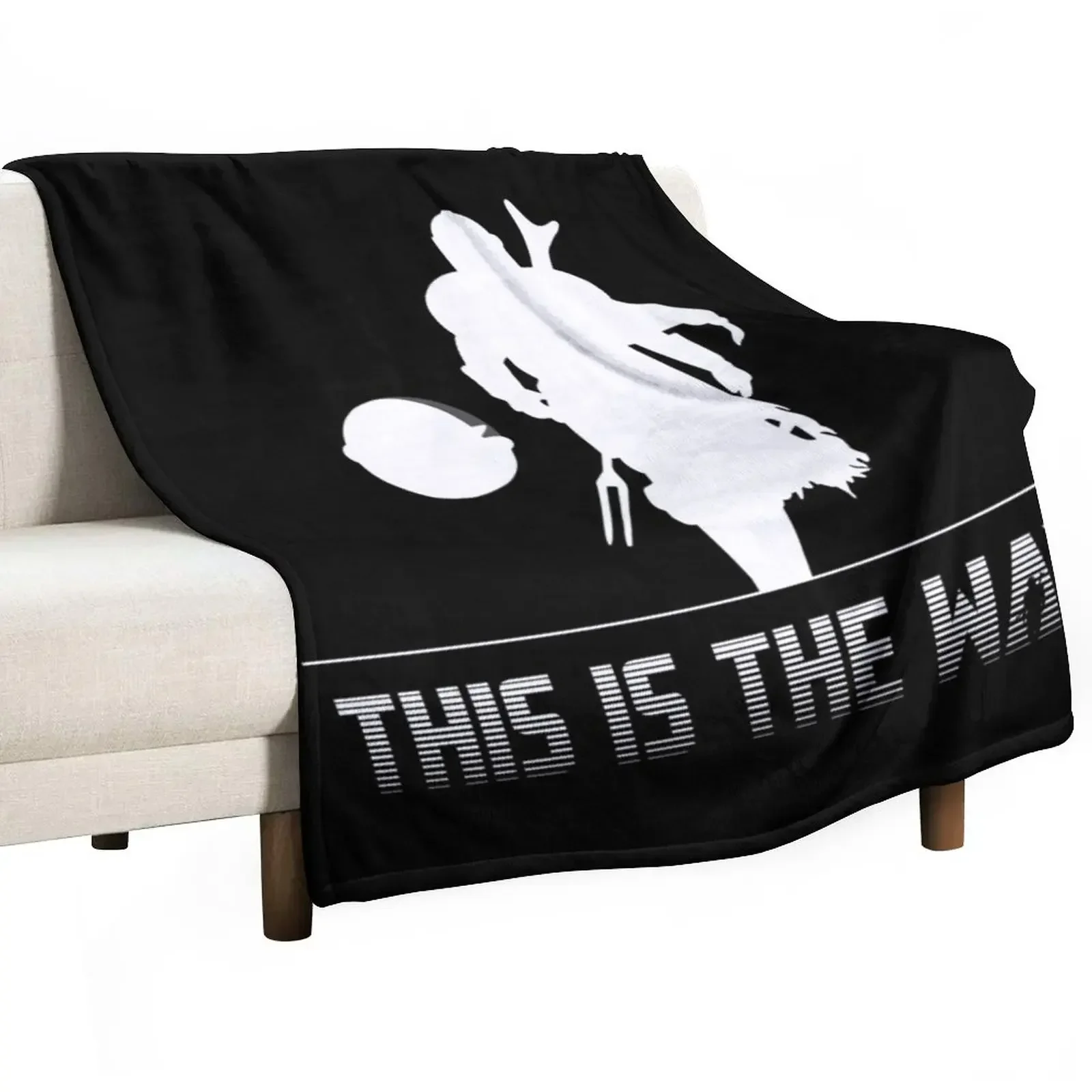 

Mando silhouette this is the way Throw Blanket Flannel Fabric Thermal Blankets