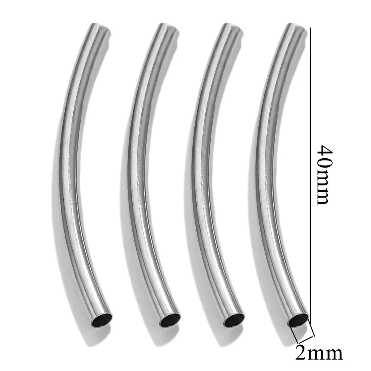 Curve Tube Spacer Beads Connectors for DIY Jewelry Making Bracelet Necklace Accessories 11