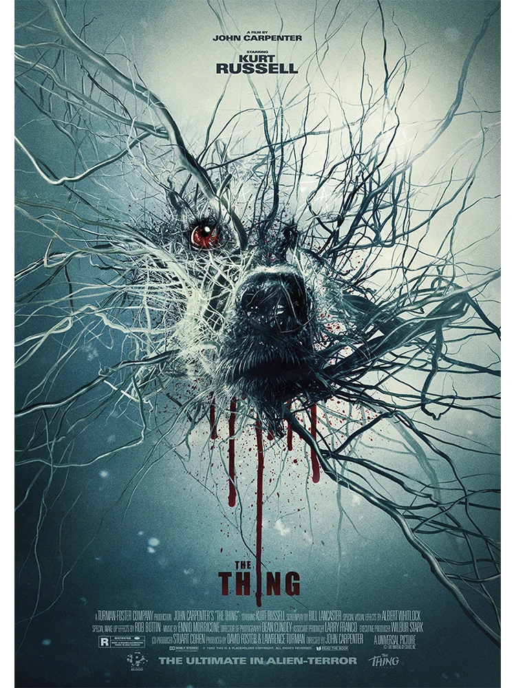 thumbnail image 1 of Classic Horror Movie The Thing Posters Print Canvas Painting John Carpenter Wall Art Picture For Bedroom Home Decoration, 1 of 5