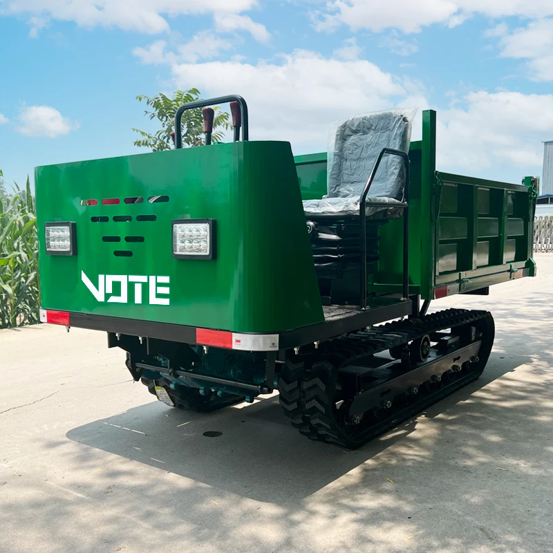 EPA China Self-Loading Mini Crawler Transporter Rubber Track Dumper 800kg 2ton with Lift and Crane Mini Dumper for Sale Tracked