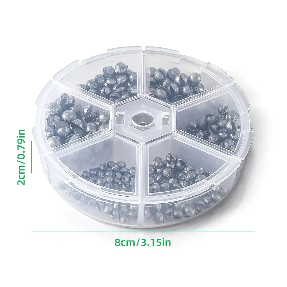 300pcs Fishing Round Split Ring Fishing Lead Sinker For Float Tackle Good Accessories